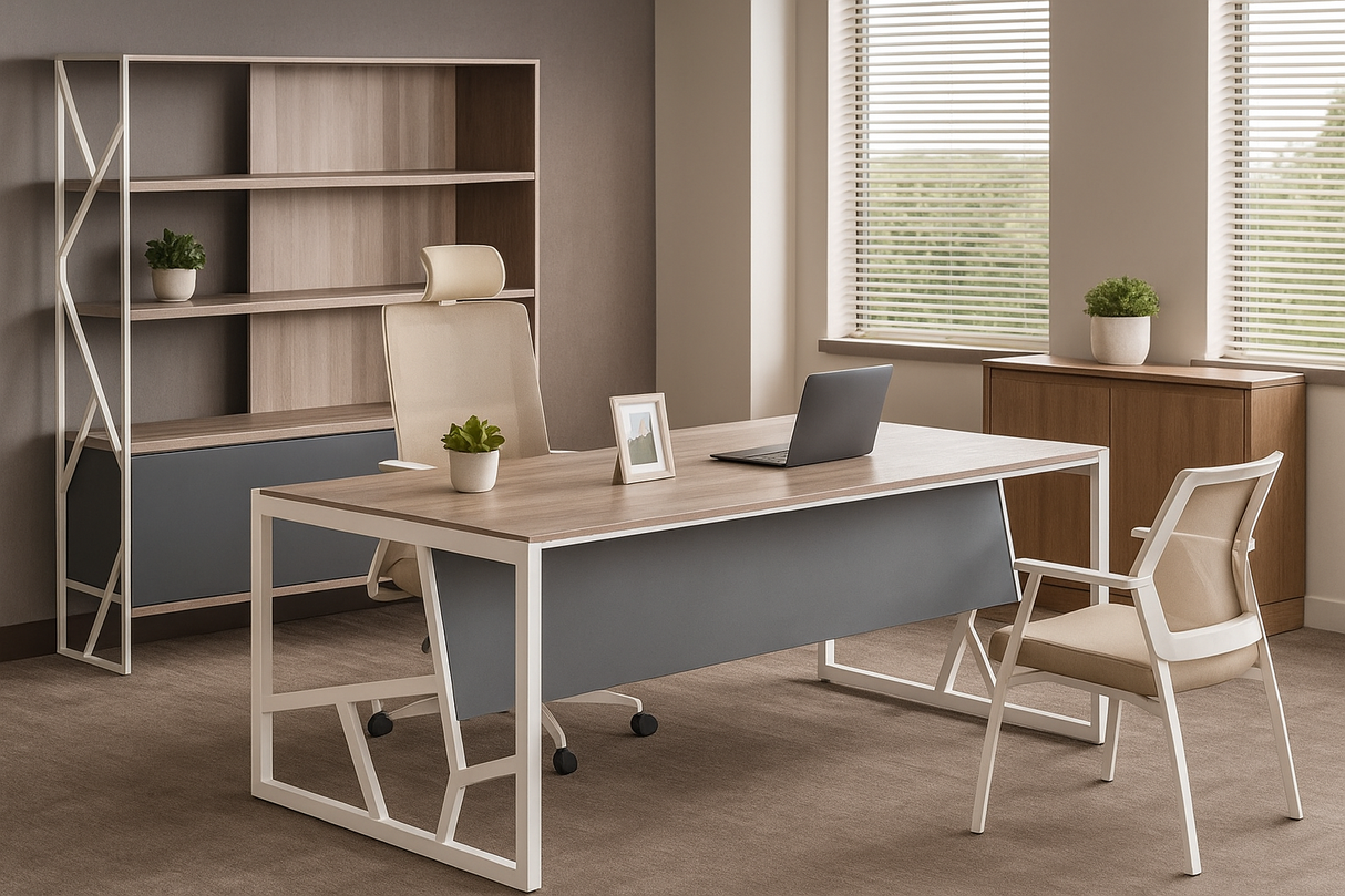 Executive Desk with Metal Legs