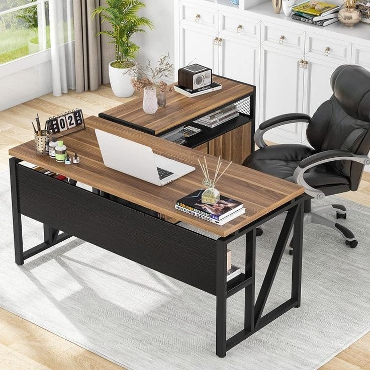 Executive Desk – Metal Leg with Side Storage – MD31