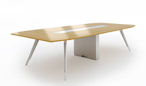 Wooden Meeting Table with Metal Legs
