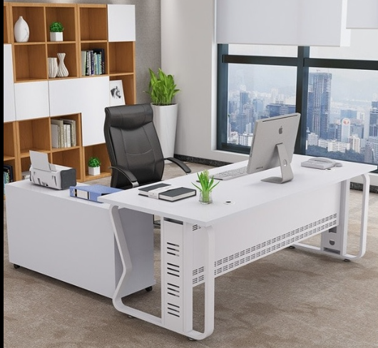Executive Desk – MDF Laminate with Metal Legs – MD536