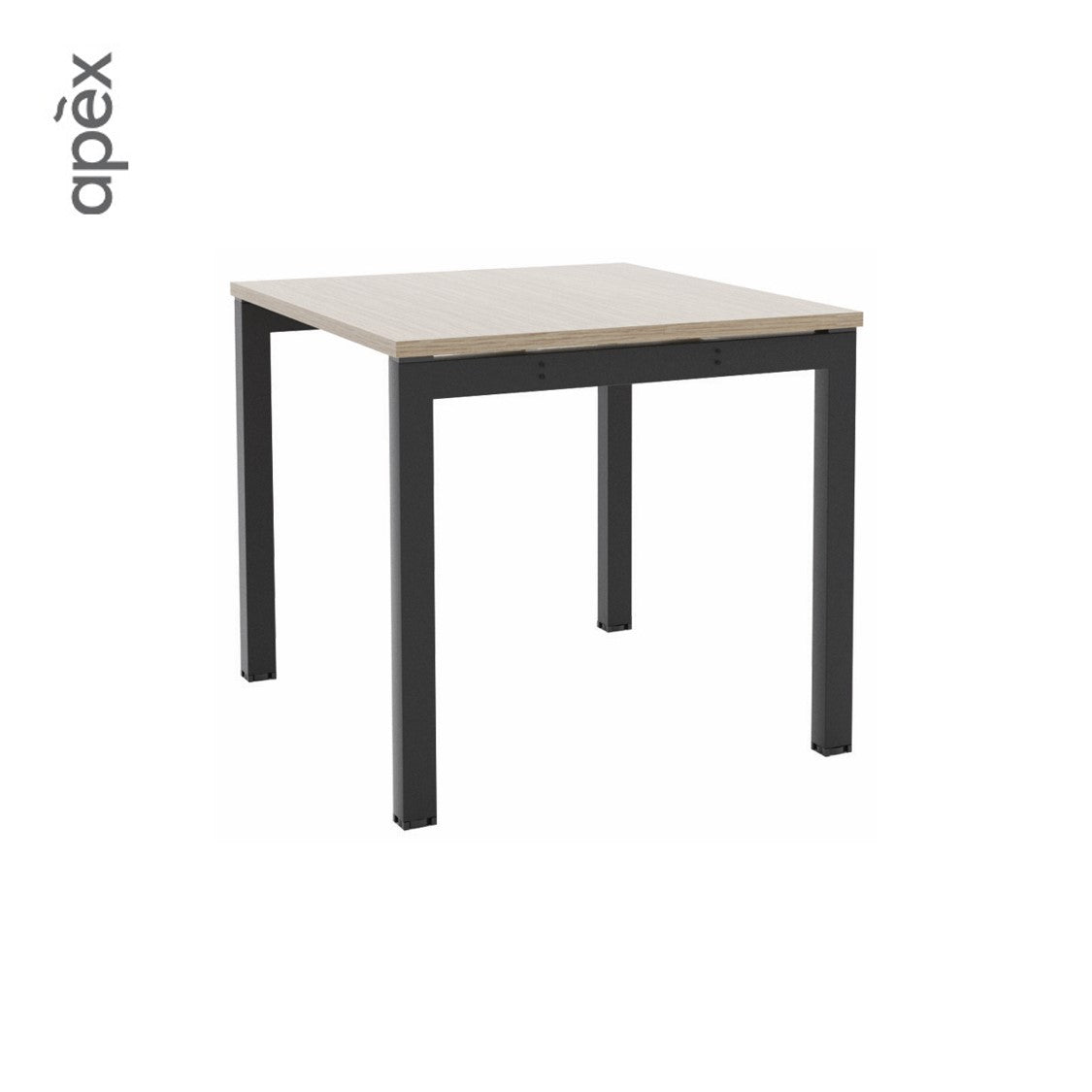 Tea Table – Wood Top with Tall Black Metal Legs – TE126