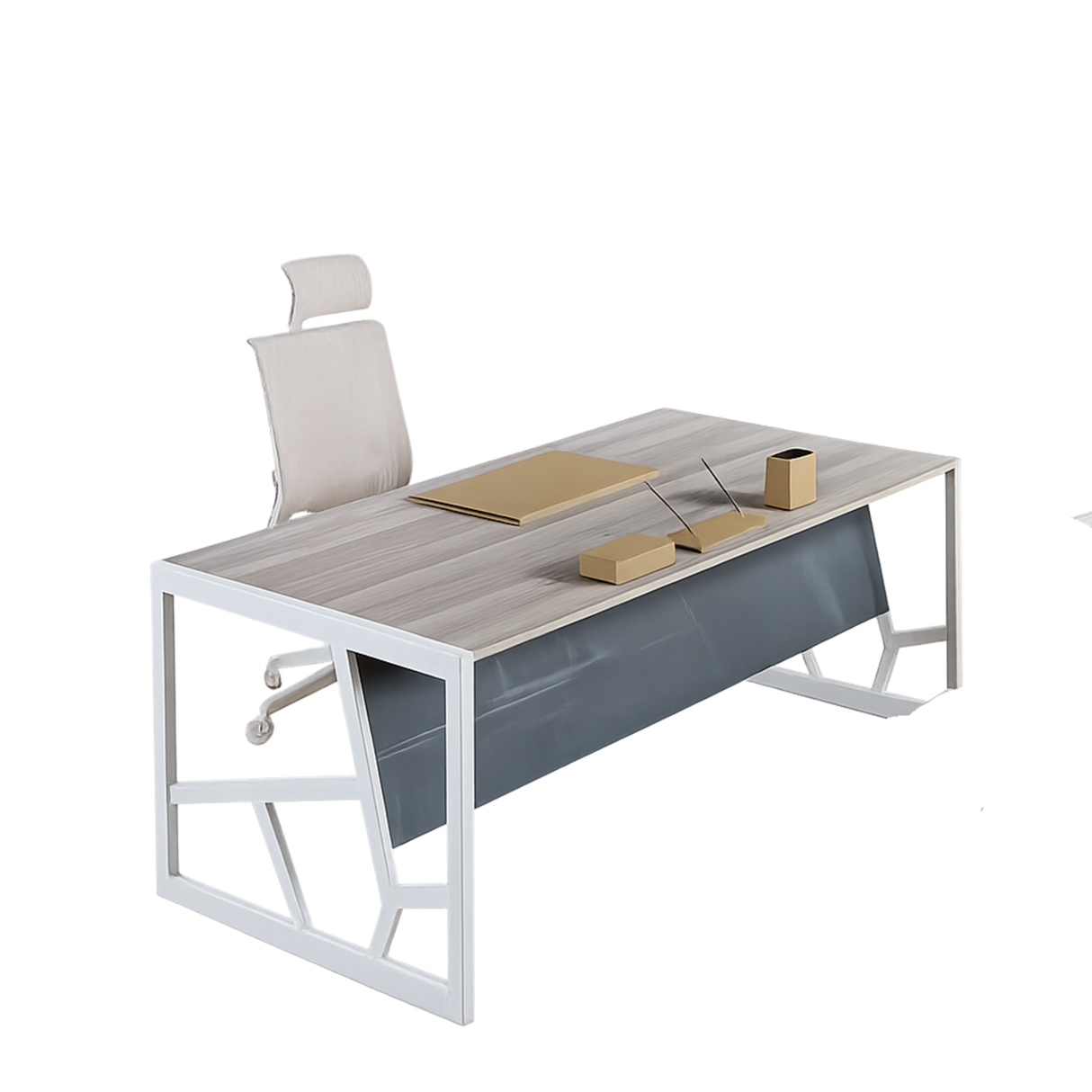 Executive Desk with Metal Legs