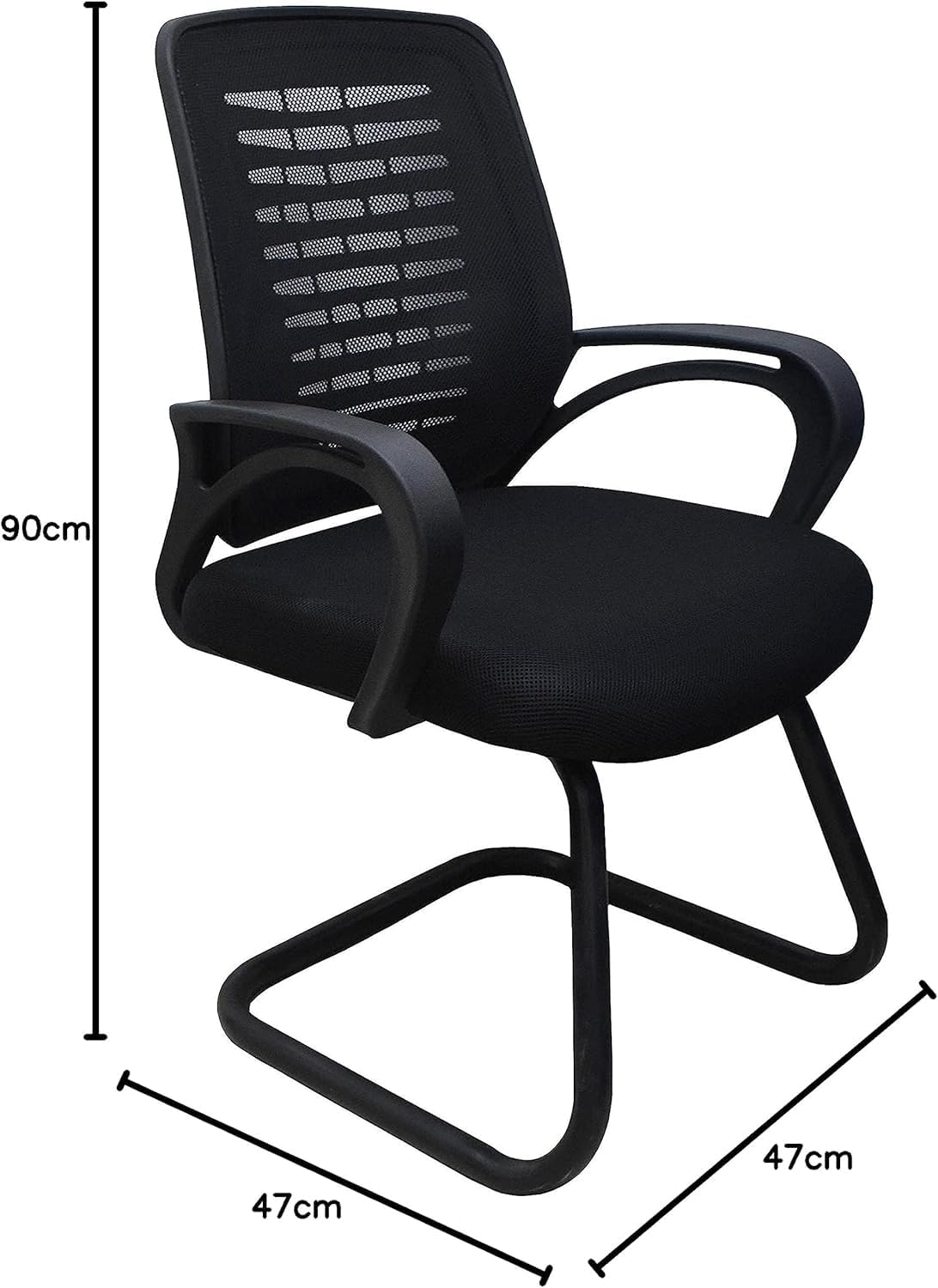 Visitor Chair – Mesh Back, Metal Sled Base – CH49V