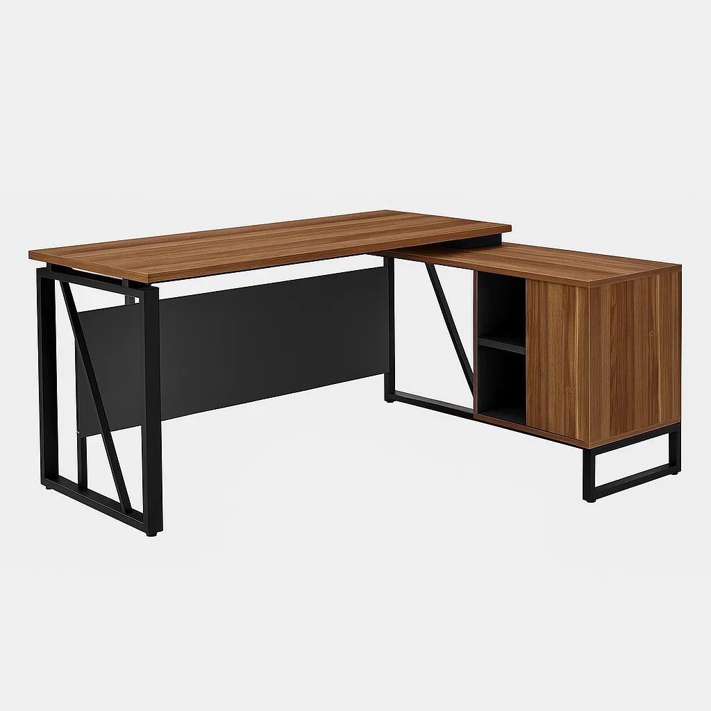 Executive Desk with Metal Legs