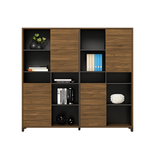 Cabinet – Glass & Wood Compact Executive Bookcase – BC45