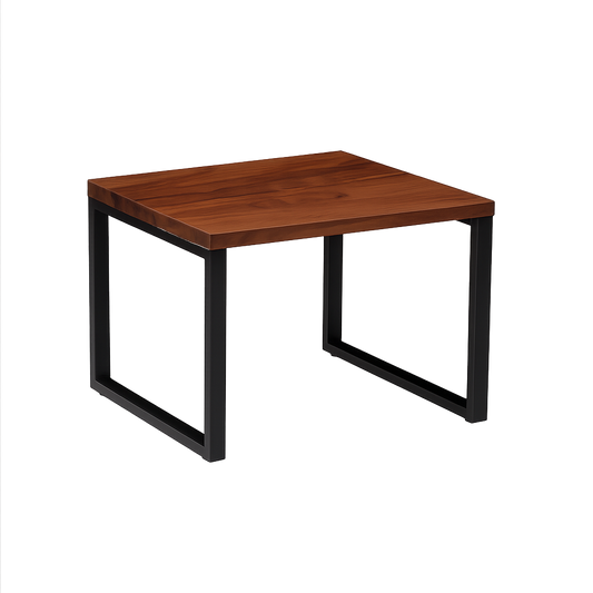 Tea Table – Wood Laminate Top with Black Metal Frame – TE104