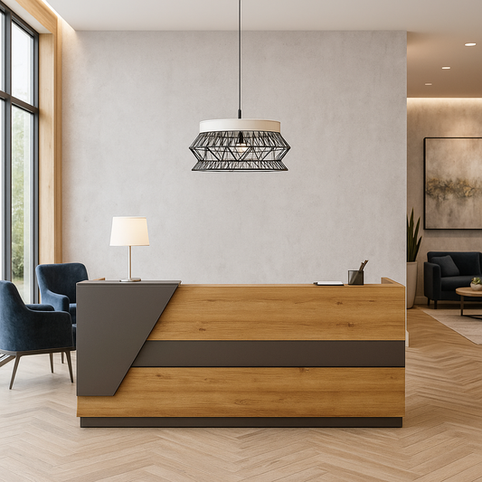منضدة استقبال – سطح خشبي طبيعي، تصميم فاخر – RE88