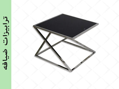 Coffee Table – Tempered Glass Top with Metal Frame – TE24