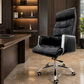 Executive Leather Office Chair – Black High Back Tufted – CH13A