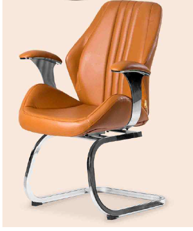 Visitor Chair – Compact Faux Leather with Chrome Base – CH402V