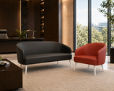 Lounge Sofa – Faux Leather, Pine Wood Frame & Legs – SF-143