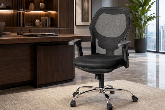Ergonomic Task/Employee Office Chair – Mesh with Headrest – CH26B