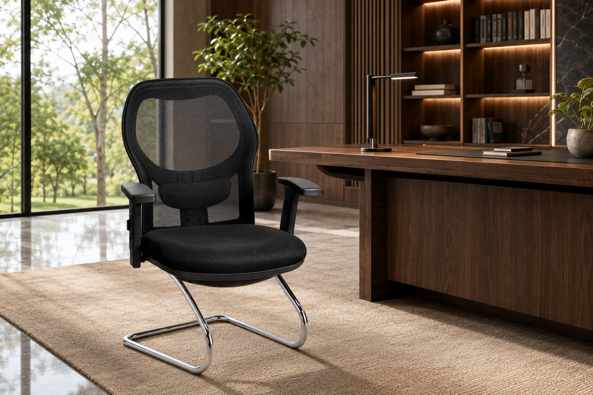 Visitor Chair – Mesh Back, Cantilever Chrome Frame – CH26V