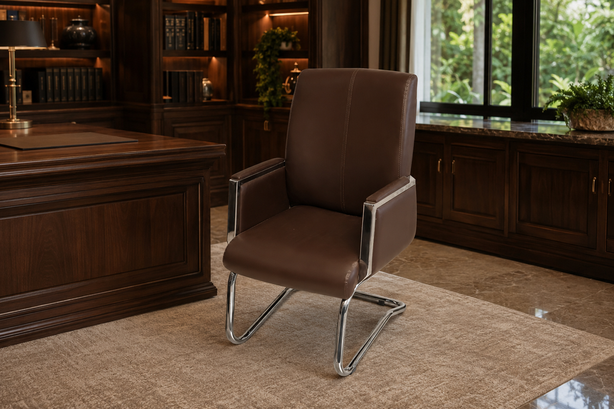Visitor Chair – Luxury High Back Faux Leather – CH672V