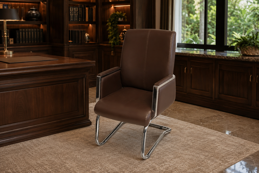 Visitor Chair – Luxury High Back Faux Leather – CH672V