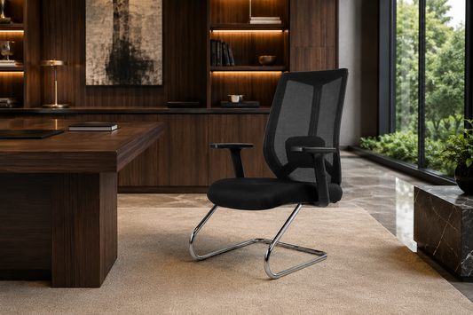 Visitor Chair – Mesh Back, Cantilever Chrome Frame – CH755V