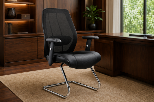 Visitor Chair – Mesh Back, Cantilever Chrome Frame – CH25V