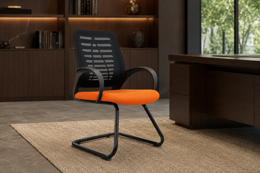 Visitor Chair – Mesh Back, Metal Sled Base – CH41V