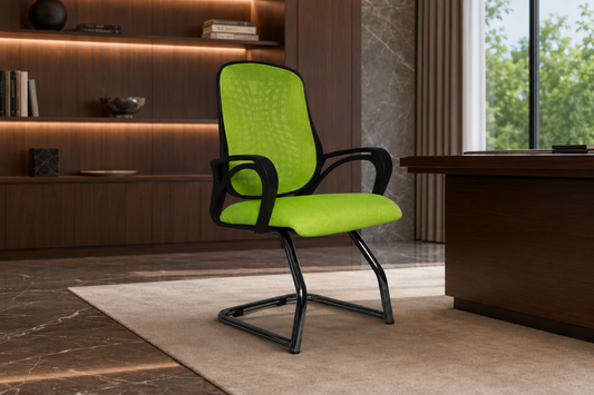 Visitor Chair – Mesh Back, Metal Sled Base – CH71V
