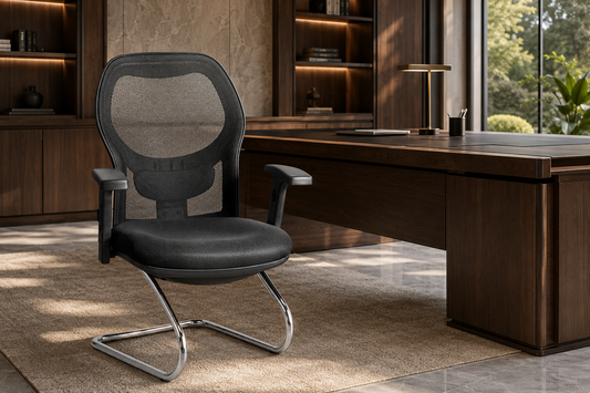 Visitor Chair – Mesh Back, Cantilever Chrome Frame – CH26V