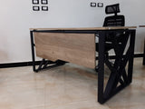 Employee Desk – Metal Frame 6×2cm, Wood Modesty Panel, No Drawers – ED 244