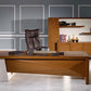 Executive Desk – Natural Wood Veneer & Crystal Panel – MD220