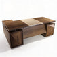 Executive Wooden Desk – L-Shaped with Side Storage – MD530