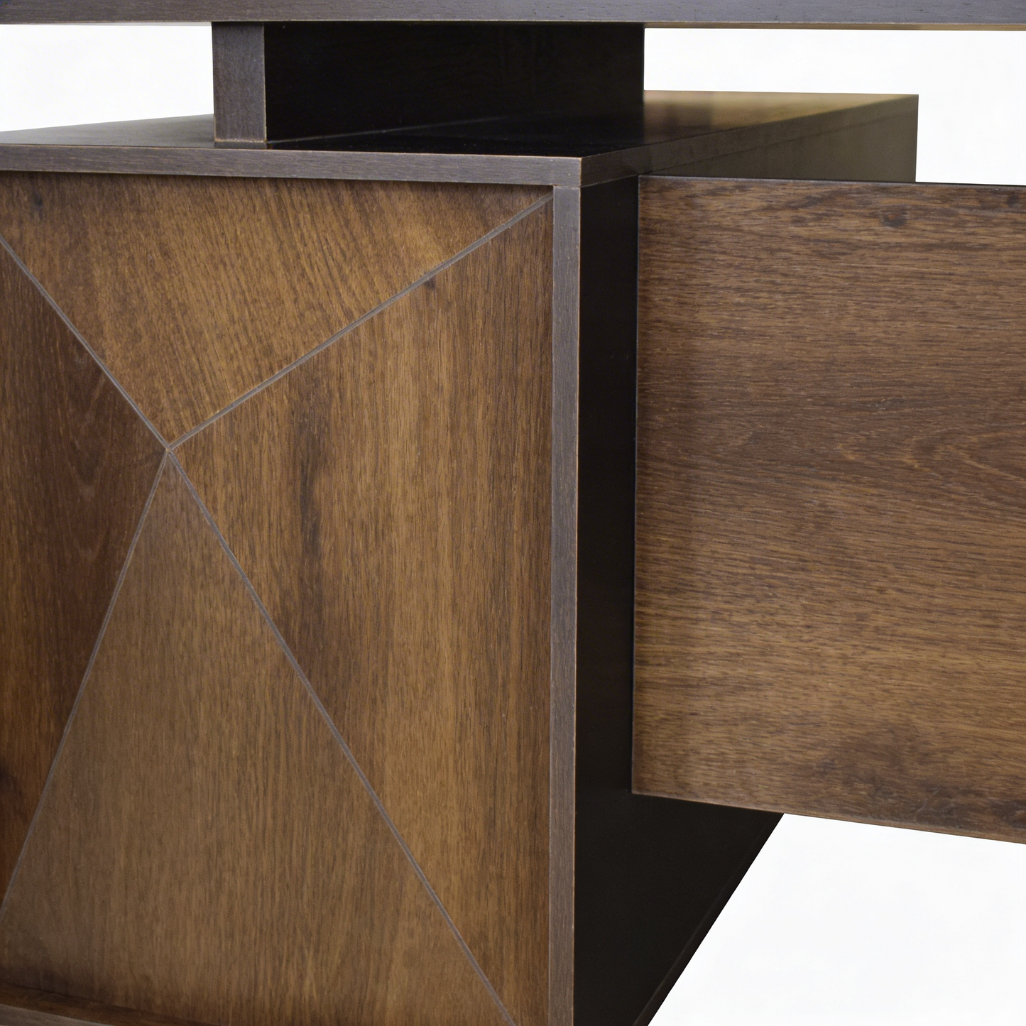 Executive Wooden Desk – L-Shaped with Side Storage – MD530