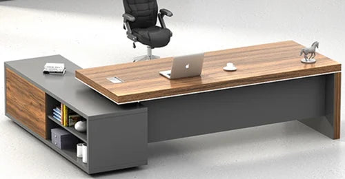 Executive Manager Desk – 4.5cm Thick Top & Integrated Side Unit – MD900