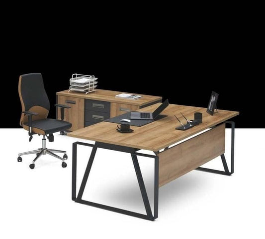 مكتب تنفيذي - سطح MDF مع أرجل معدنية A-Frame - MD32