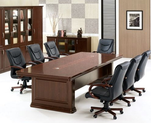 Meeting Table – 50mm Oak Veneer Top, Wooden Base – MT932