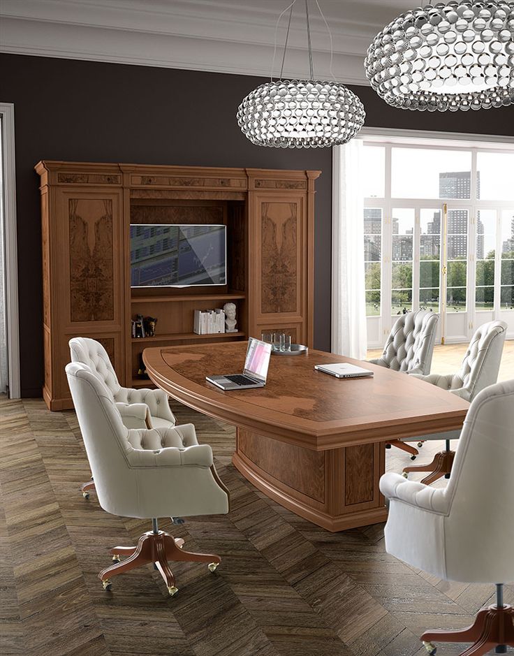 Meeting Table – 50mm Oak Veneer Top, Wooden Base – MT933