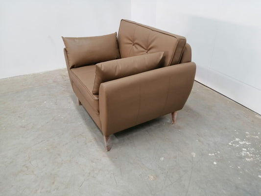 Lounge Sofa – Faux Leather, Pine Wood Frame & Legs – SF-124