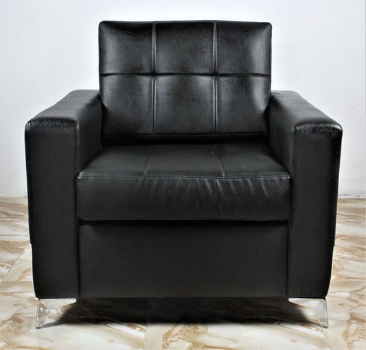 Lounge Sofa – Faux Leather, Pine Wood Frame & Legs – SF-128