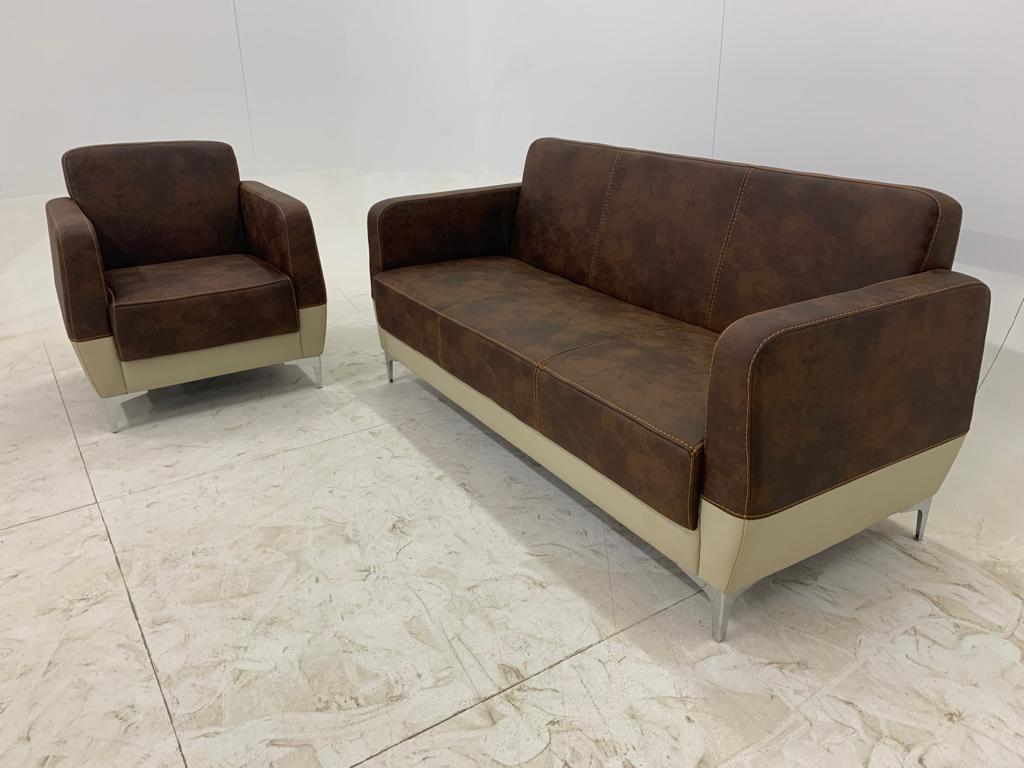 Lounge Sofa – Faux Leather, Pine Wood Frame & Legs – SF-328