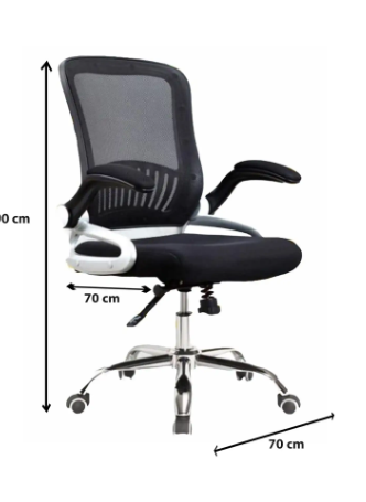 Ergonomic Task/Employee Office Chair – Compact Design – CH44B