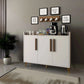 Tea Table – 3-Door MDF Cabinet Top with Beech Wood Legs 120×40cm – TEC02