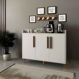 Tea Table – 3-Door MDF Cabinet Top with Beech Wood Legs 120×40cm – TEC02