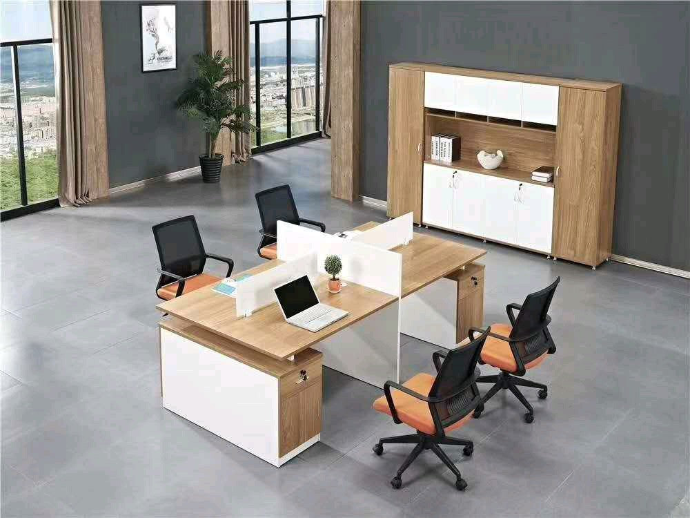 Workstation – 4-Person Prima Series, MDF & Metal Base – WR119