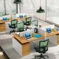 Workstation – 4-Person Prima Series, MDF & Metal Base – WR119