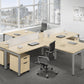 Workstation – 4-Person L-Shape, MDF & Metal Base – WR16L