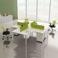 Workstation – 4-Person L-Shape, MDF & Metal Base – WR16L
