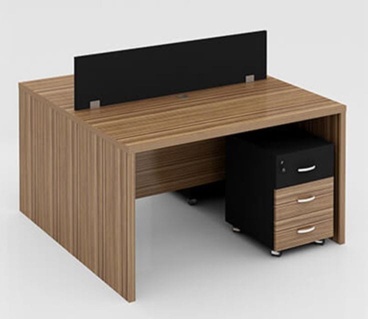 Workstation – 2-Person MDF & Metal Base – WR25