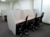 Call Center Workstation – 4-Person Cluster, MDF – WR266