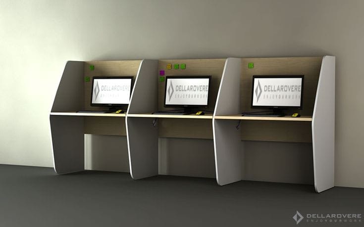Call Center Workstation – 4-Person Cluster, MDF – WR266
