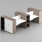 Workstation – 4-Person Cluster, MDF & Metal Base – WR278