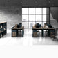 Workstation – 4-Person Prima Series, MDF & Metal Base – WR278