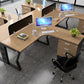 Workstation – 8-Person L-Shape, MDF & Metal Base – WR29L