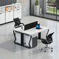 Workstation – مجموعة مكاتب سداسية، سطح MDF وقاعدة معدنية – WR29