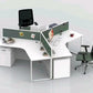 Workstation – 3-Person L-Shape, MDF & Metal Base – WR333